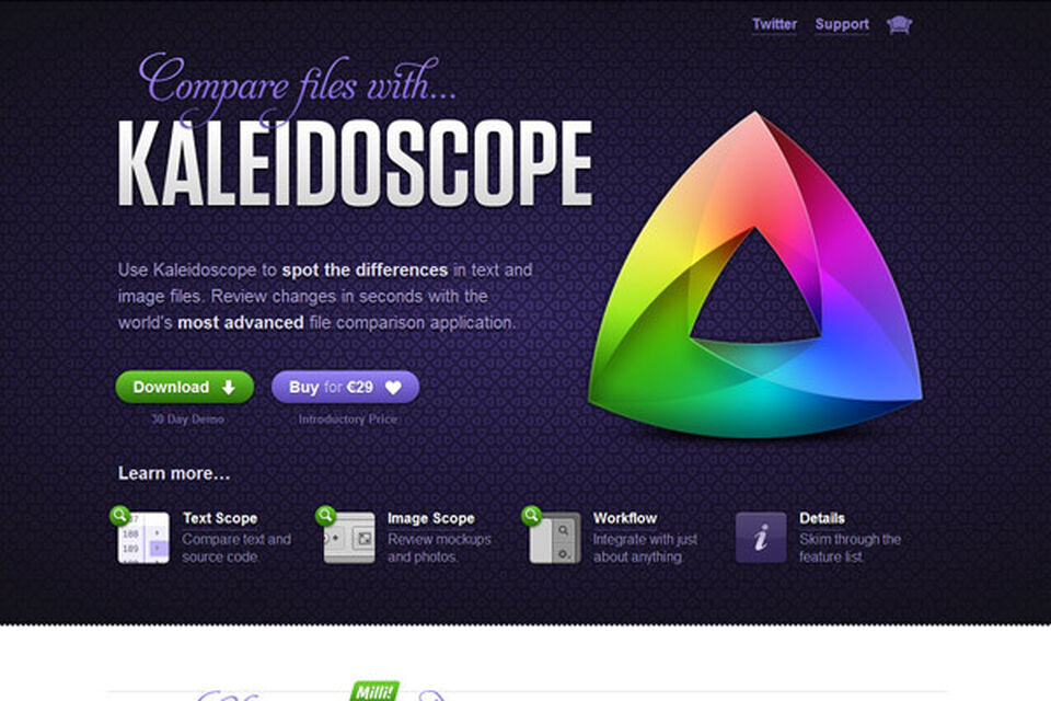 kaleidoscope app move single line