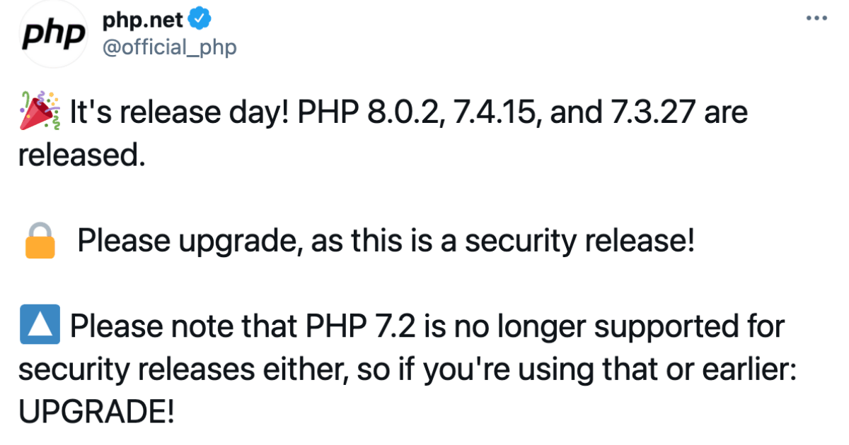 Php 7 3 7 4 and 8 0 security release php security release