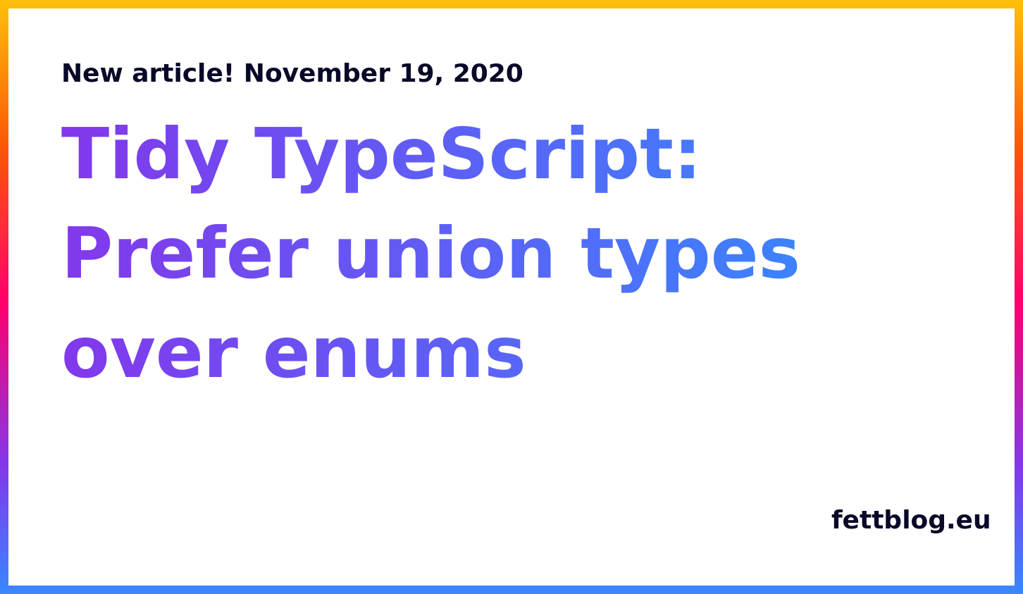 Tidy typescript avoid enums