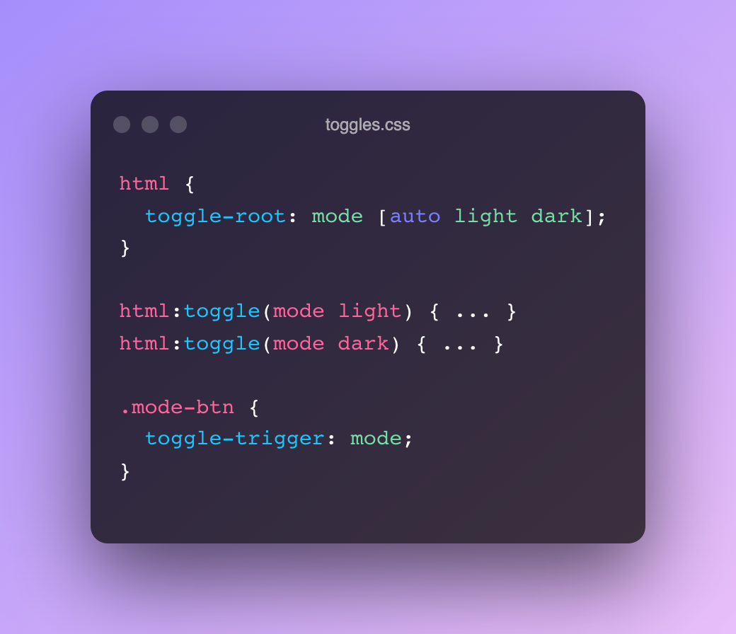 Toggles css